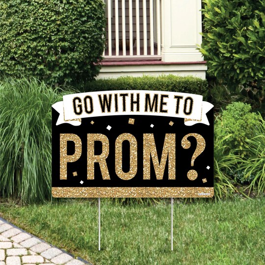 Big Dot of Happiness; Big Dot of Happiness Prom - Prom Night Party Yard Sign Lawn Decorations - Dance the Night Away Party Yardy Sign; Category:Yard Signs; Image:1
